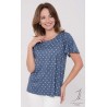 Bluzka damska z wiskozy Jeans wygaszony